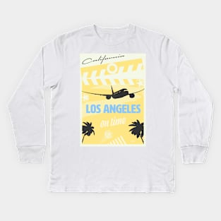 Los Angeles yellow Kids Long Sleeve T-Shirt